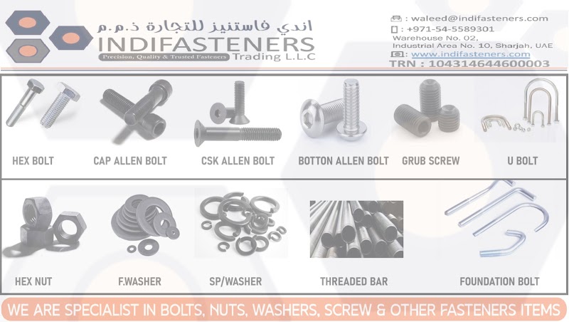 Indifasteners UAE — Fasteners Fixings in Sharjah, Al Nahda - Image 2
