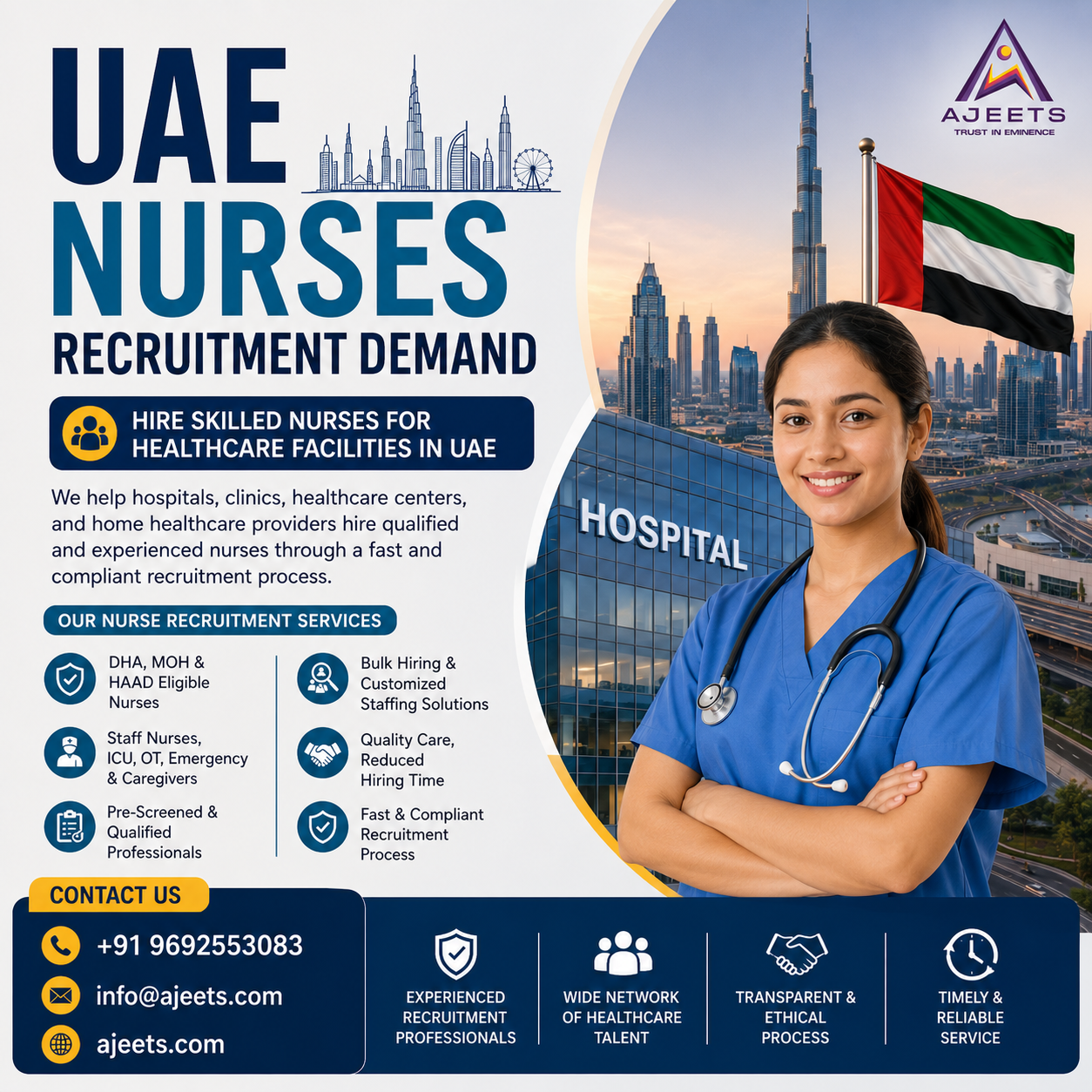 Nurses Recruitment Demand in UAE | Hire Skilled Nurses from India, Nepal & More