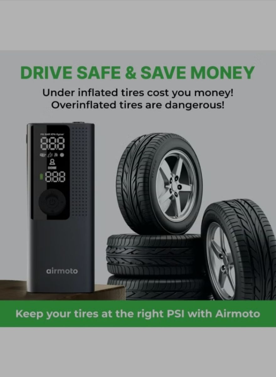Airmoto Portable Air Compressor & Tire Inflator for Cars, Bikes, Balls - Image 3