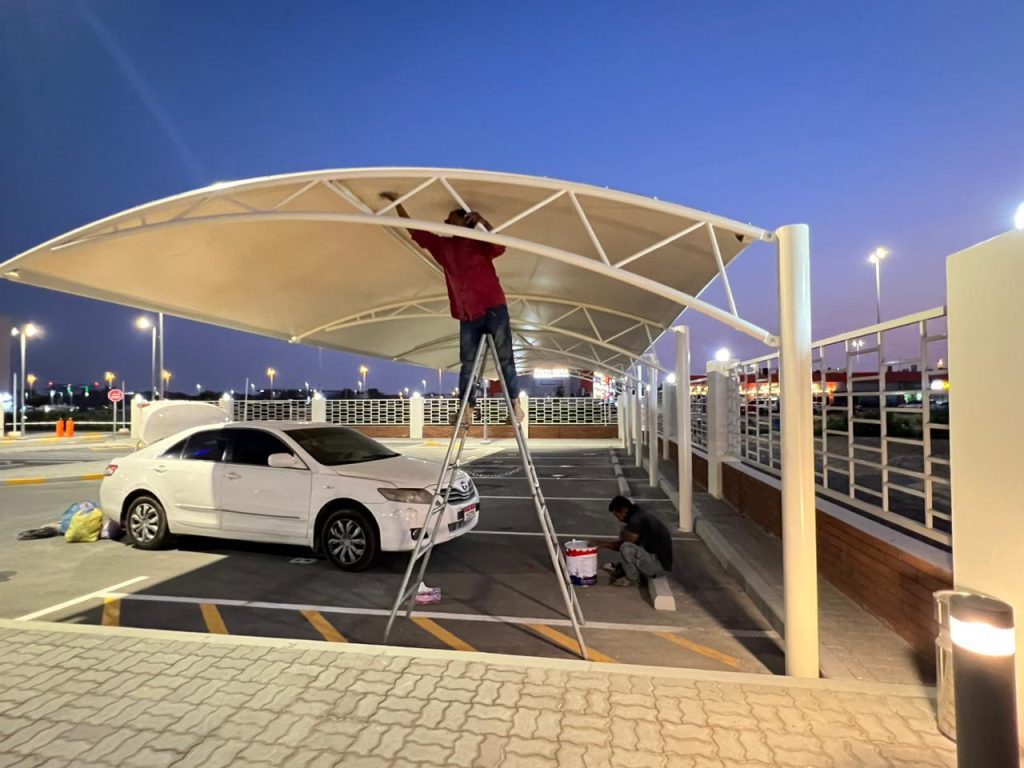 Car Park Shades Installation in Dubai Slicon Oasis - Image 5