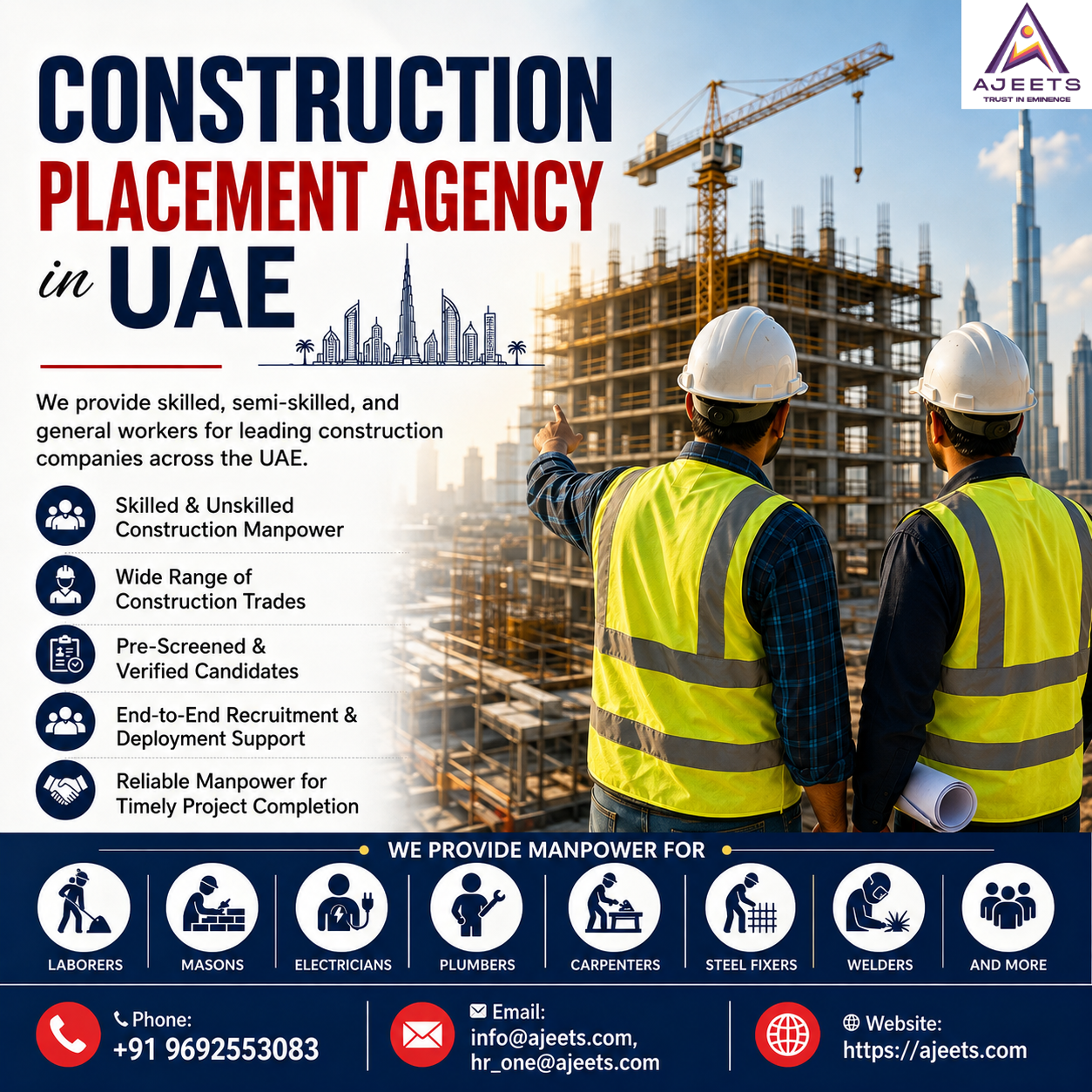 Construction Placement Agency in UAE