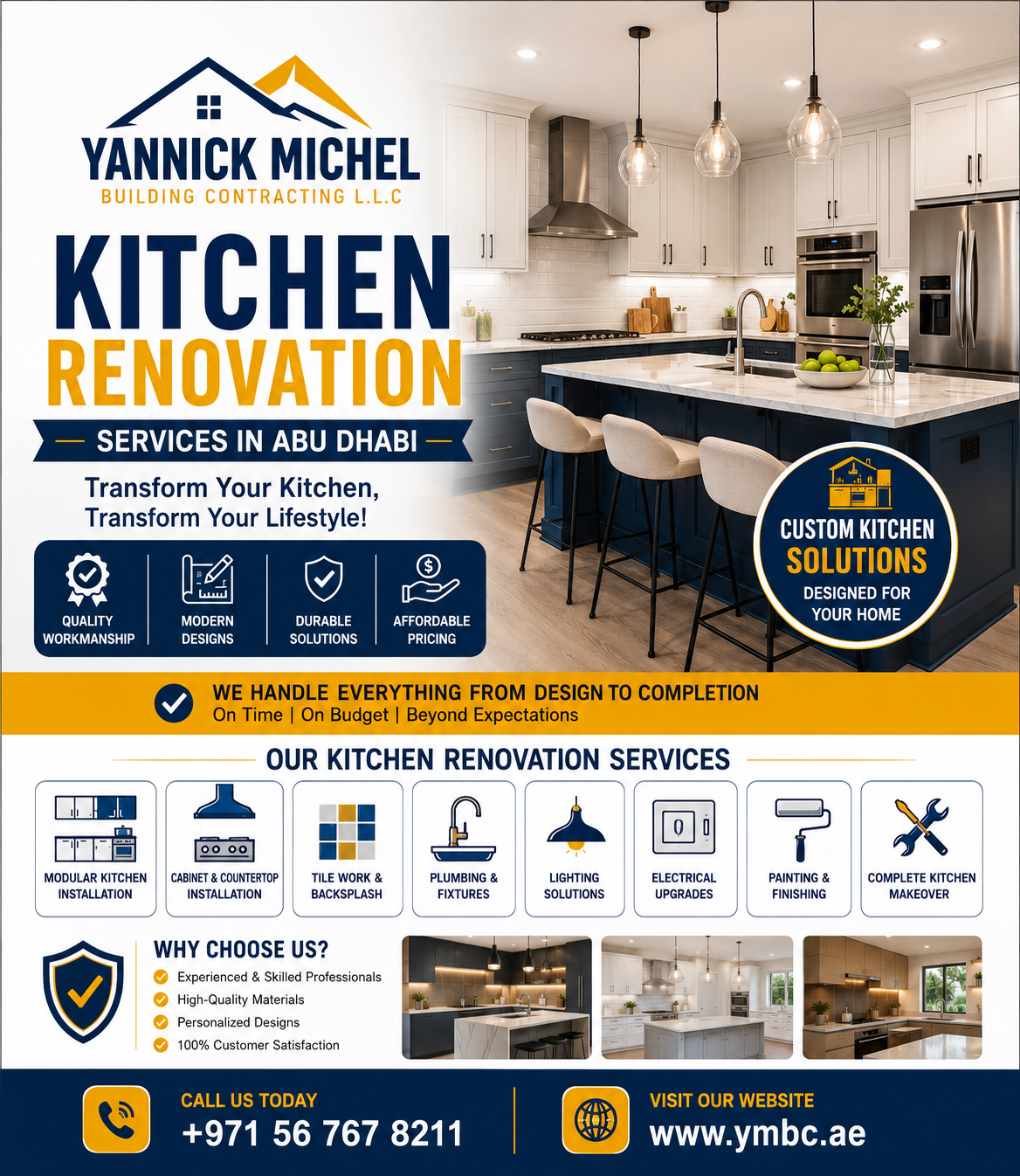 Kitchen renovation services in Abu Dhabi