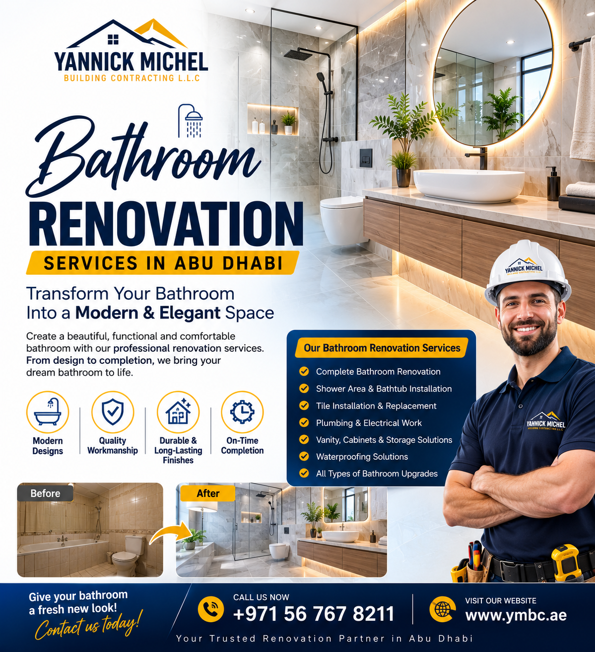 Bathroom renovation services in Abu Dhabi