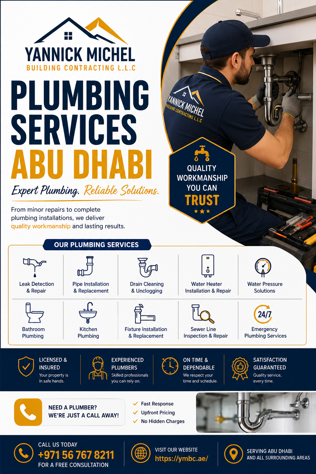 Plumbing services in Abu Dhabi