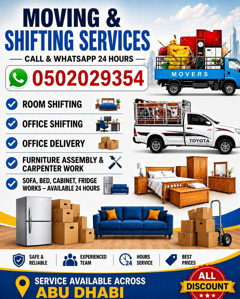 furniture movers truck Abu Dhabi 