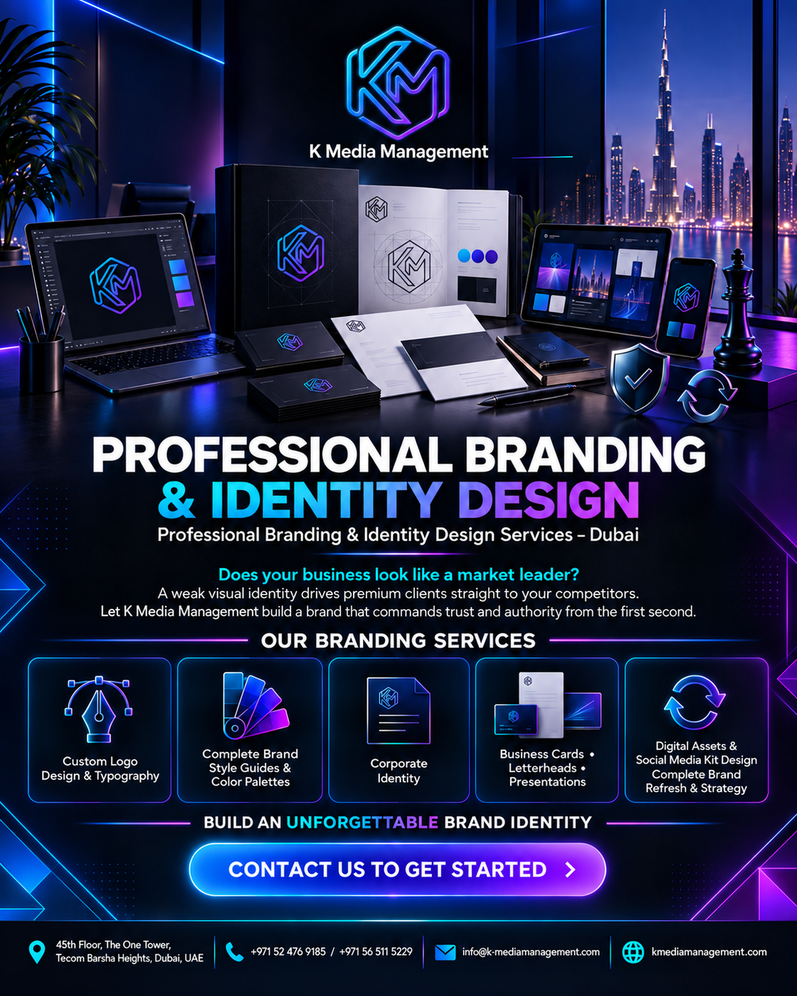 Complete Corporate Identity & Logo Design Package | K Media Management