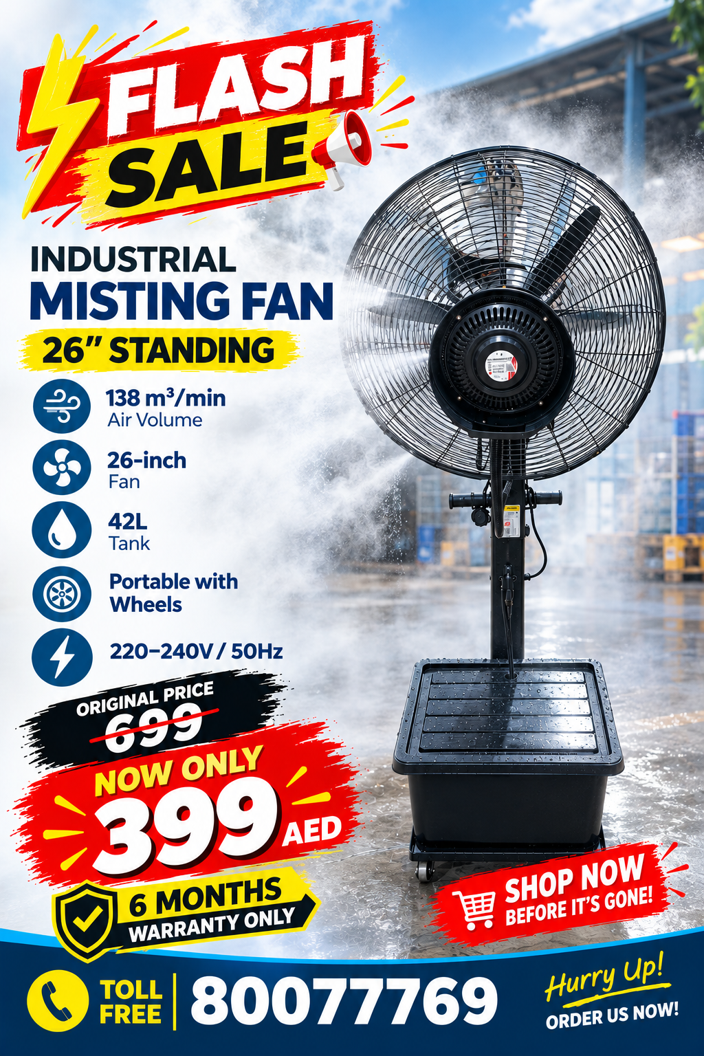 portable mist fan for sale  - Image 2