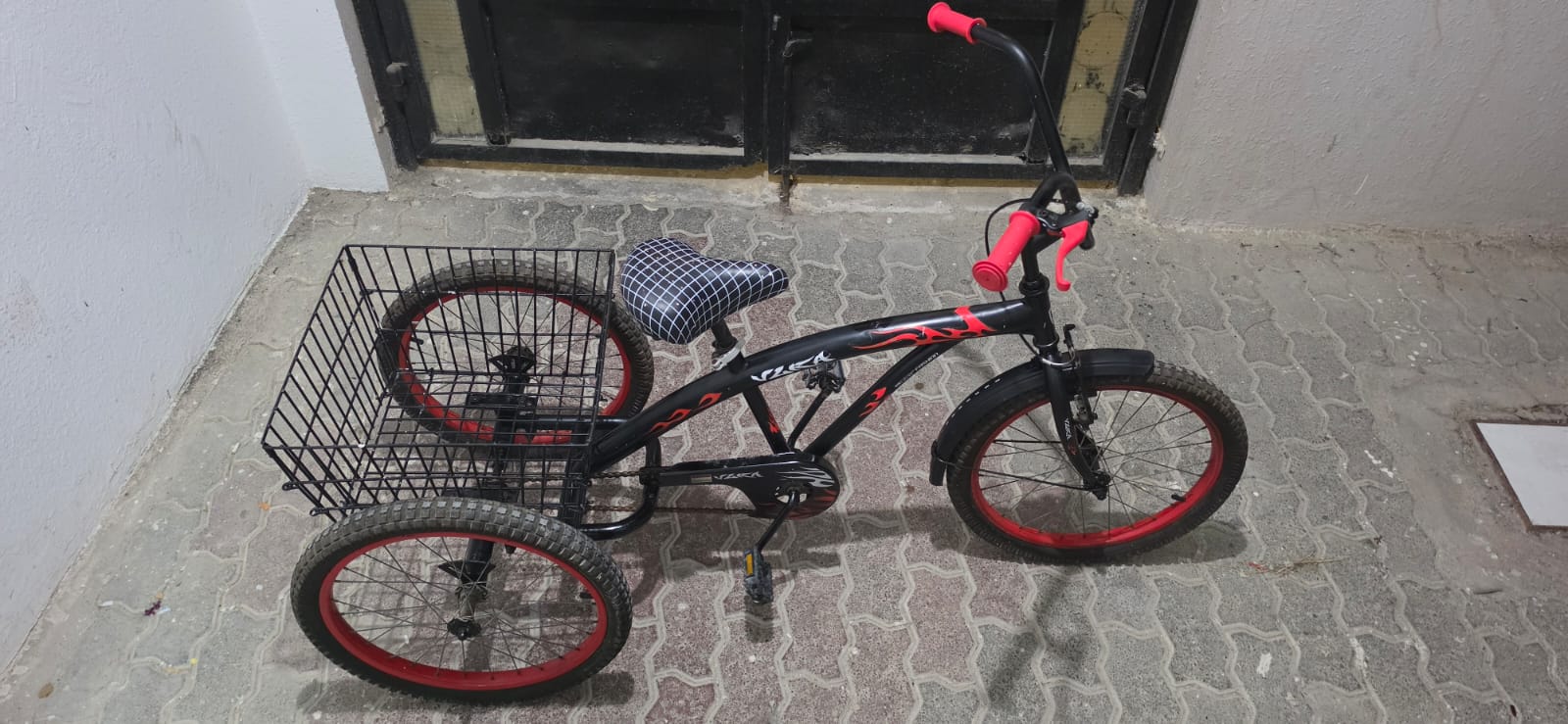Kids tricycle with basket