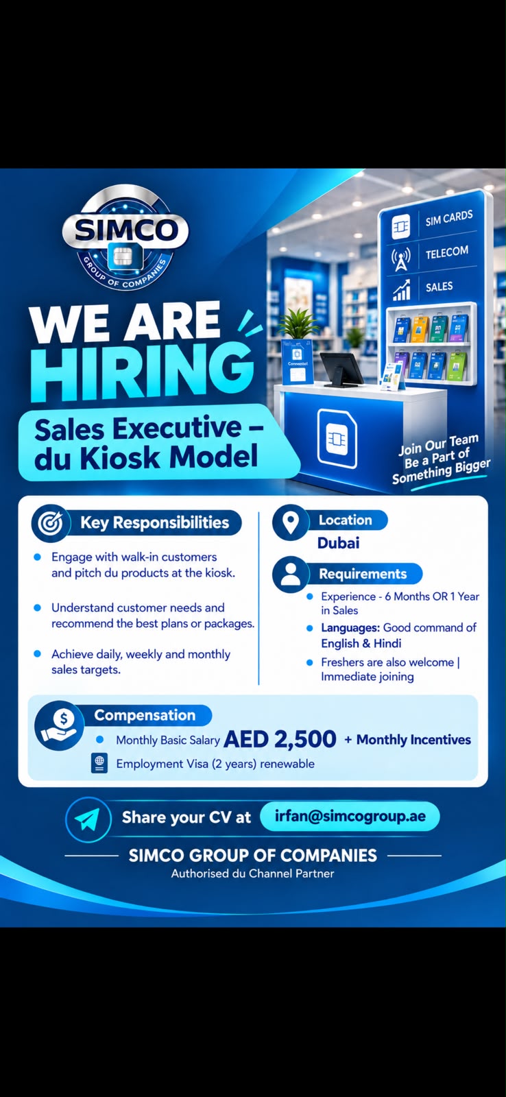 Sales Executive - Kiosk Sales Executive