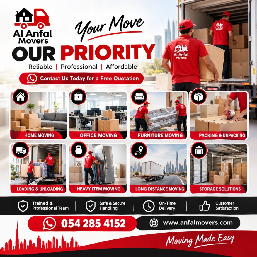 Professional Moving Services in Dubai | Al Anfal Movers