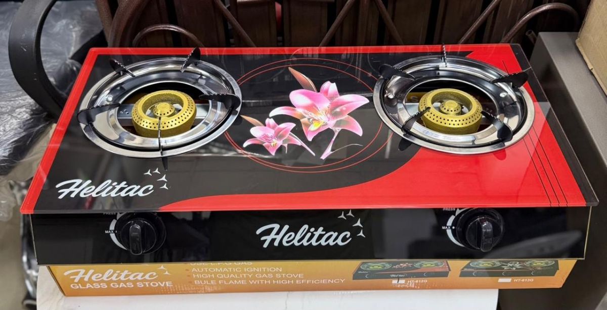 Helitac glass gas stove