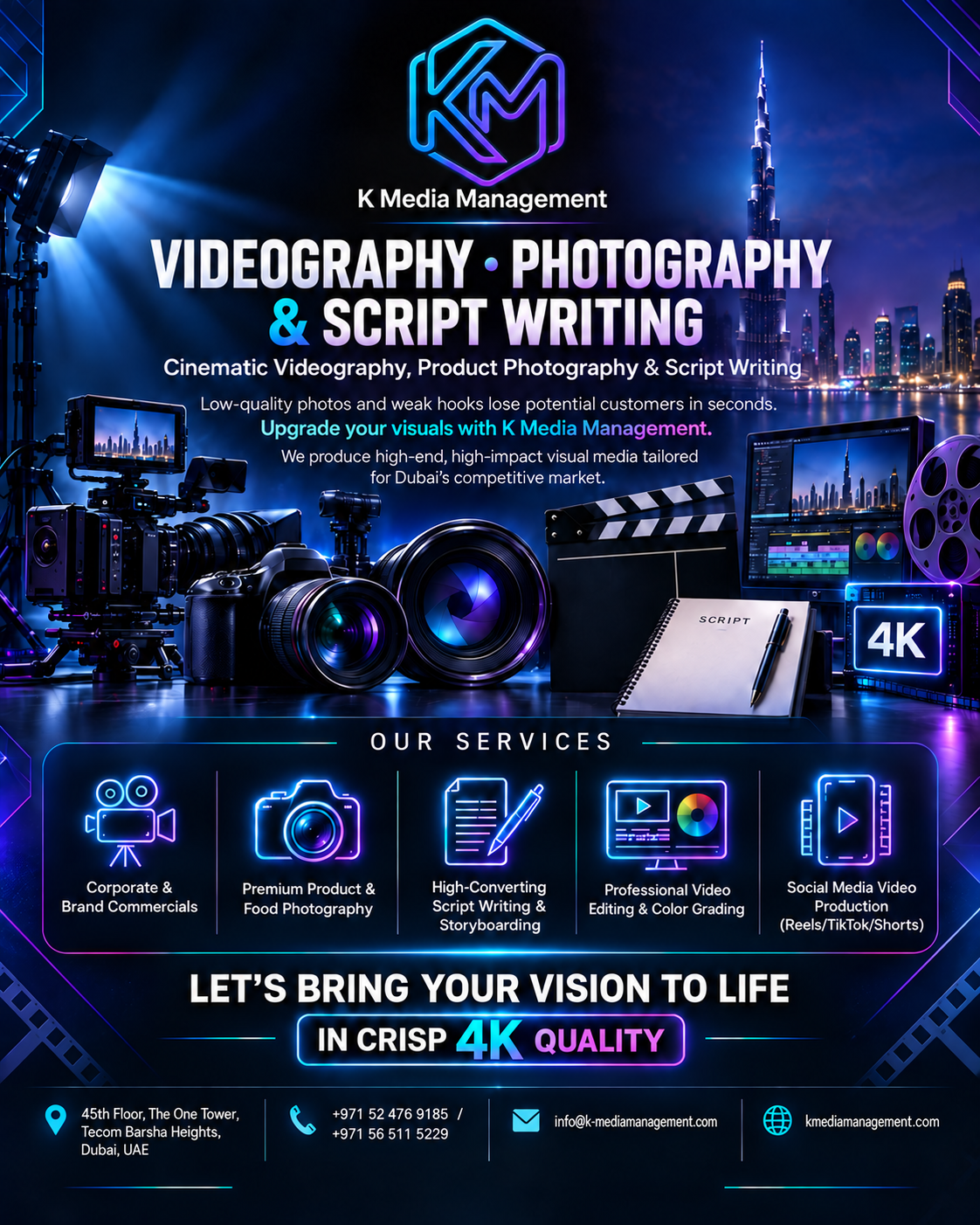 Corporate Videography & Product Photography Dubai | K Media