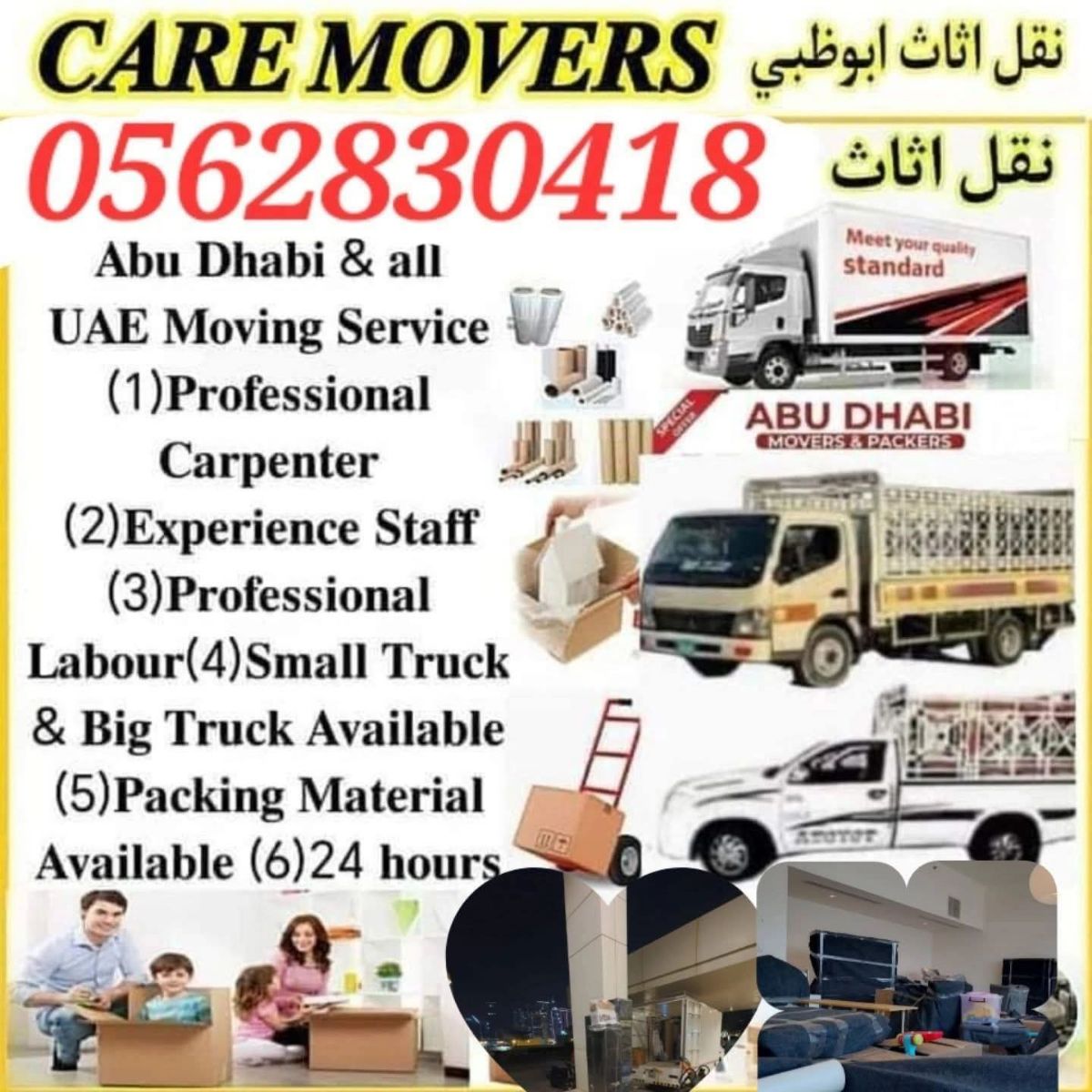 Moving services in Abu Dhabi and UAE