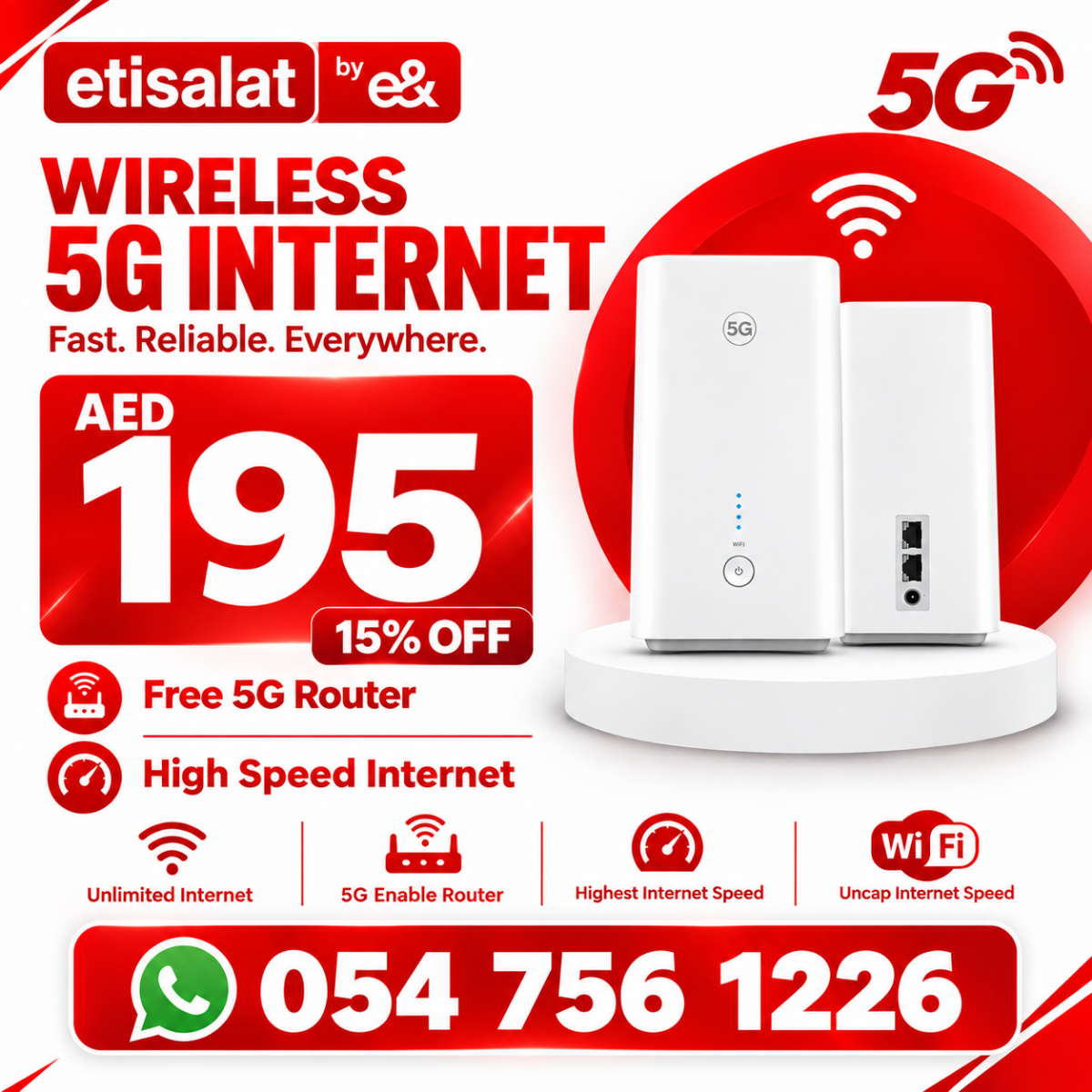 Etisalat 5G wireless internet router
