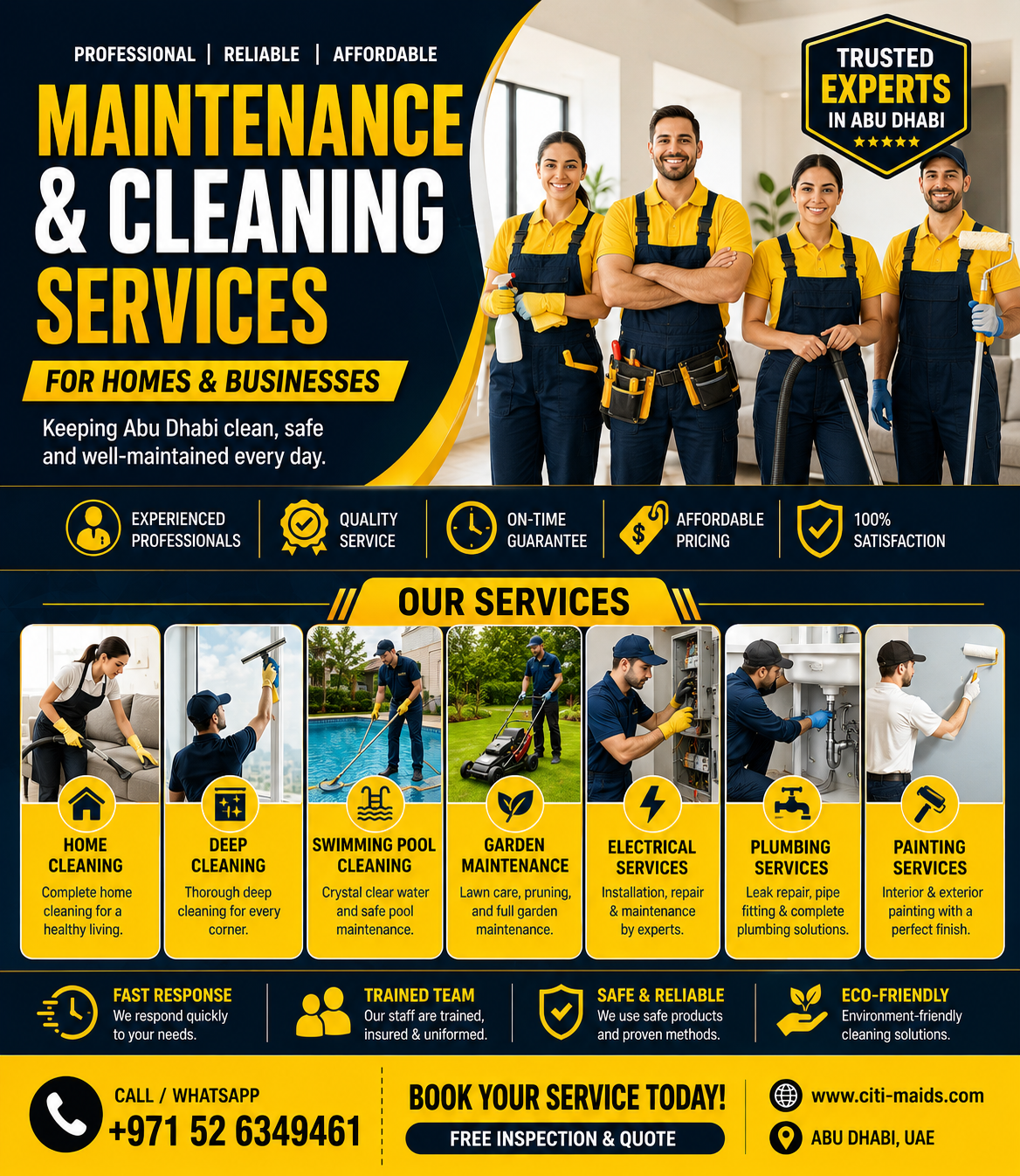 Maintenance and cleaning services Abu Dhabi