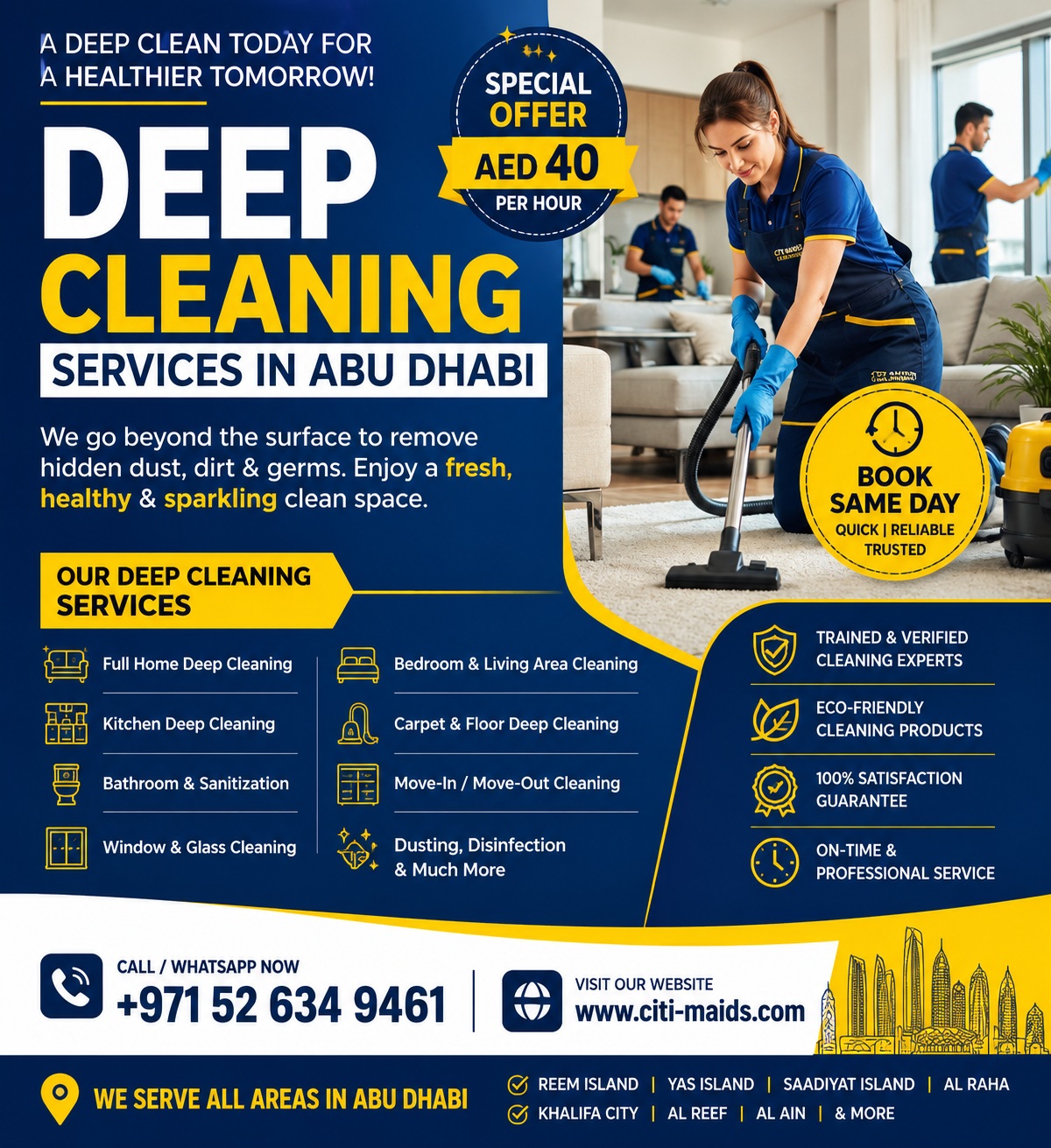 Deep cleaning services in Abu Dhabi