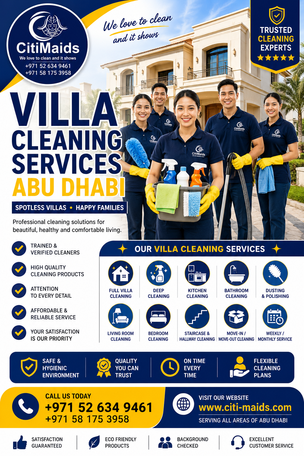 Villa cleaning services in Abu Dhabi