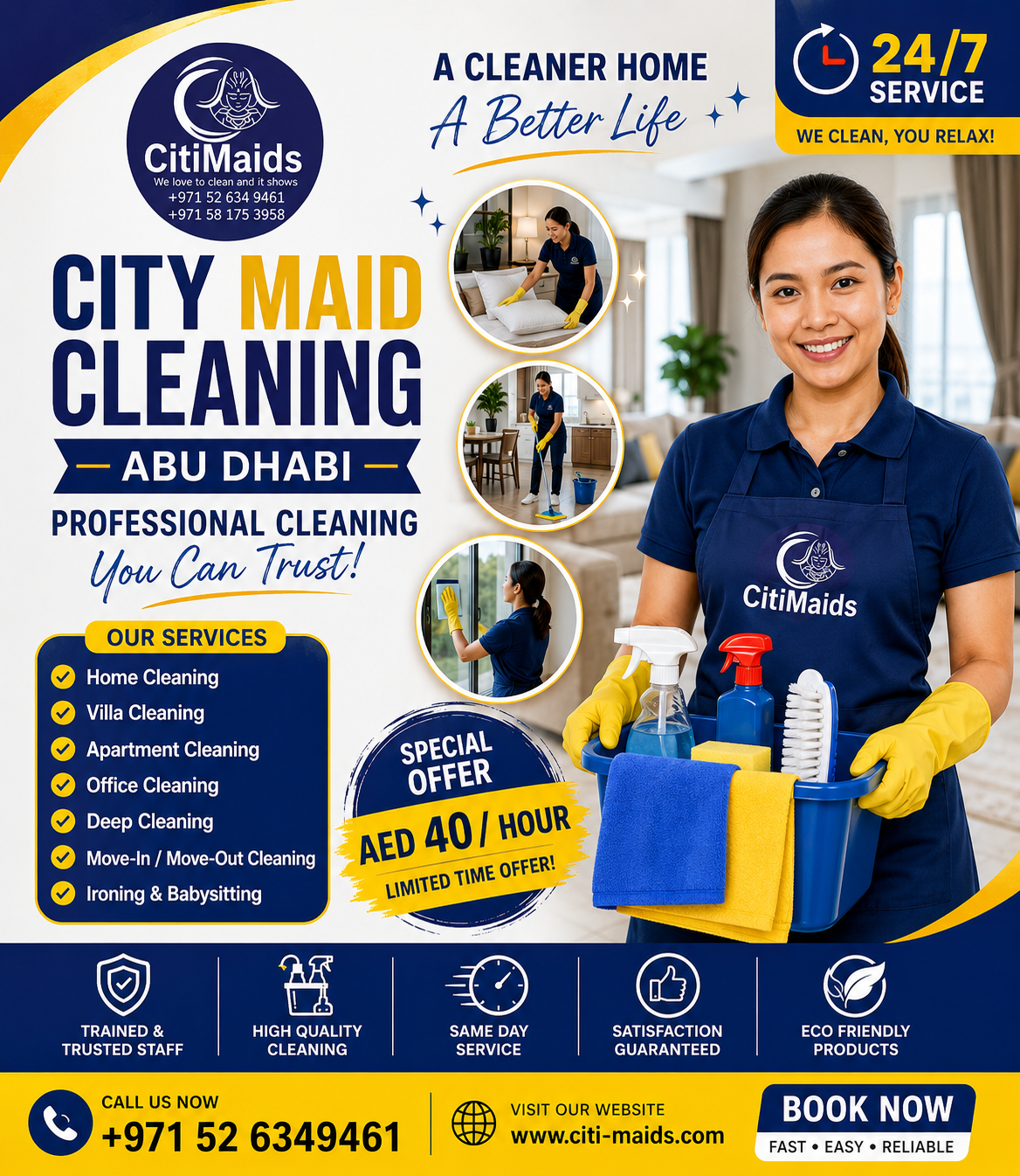 City Maid Cleaning Services in Abu Dhabi