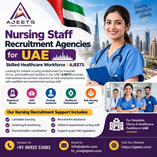 Nursing Staff Recruitment Agencies in UAE – Skilled Healthcare Workforce | AJEETS