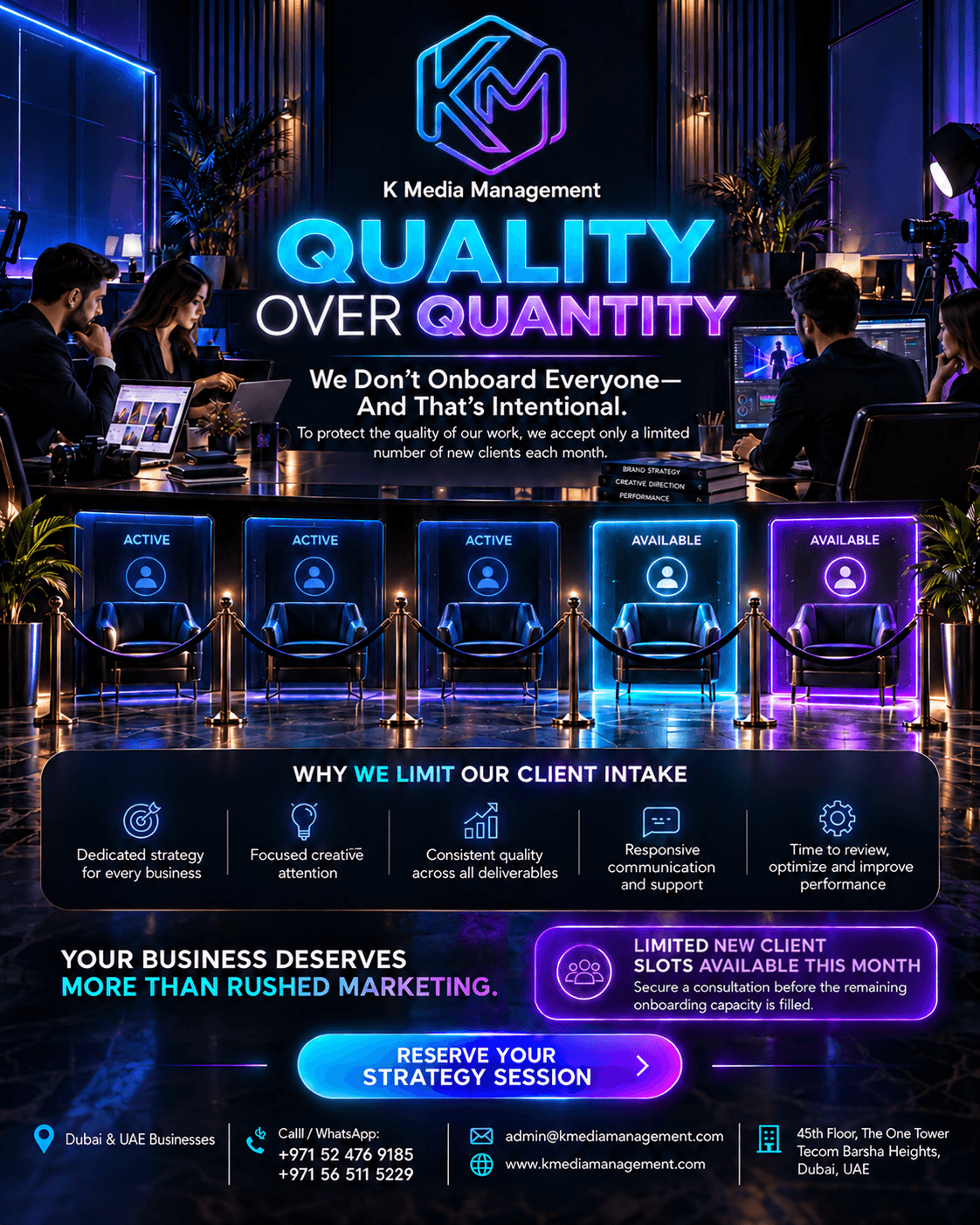 Quality Over Quantity Limited Client Slots Available I K Media Dubai