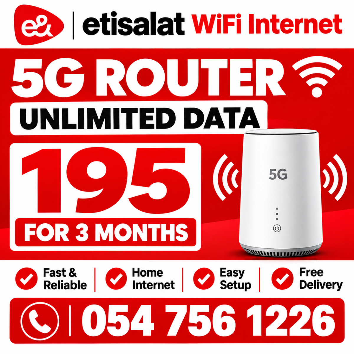 Etisalat home wifi internet service 
Etisalat home wireless internet service 