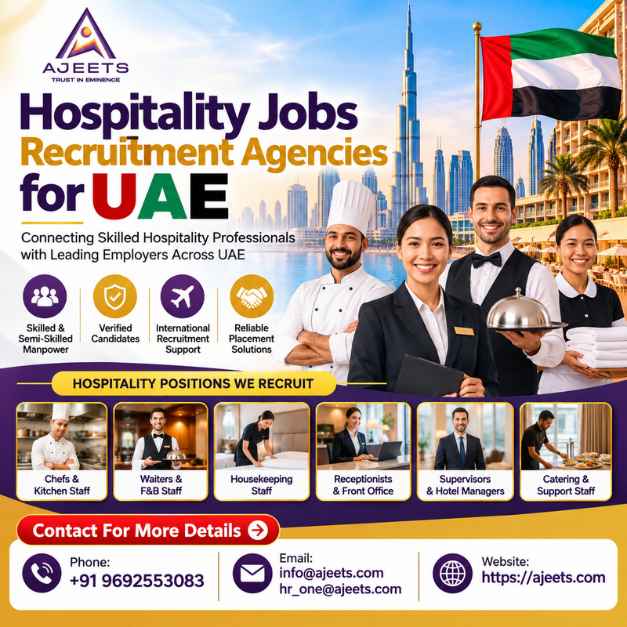 Hospitality Jobs Recruitment Agencies for UAE – Skilled Talent for a Growing Hospitality Industry