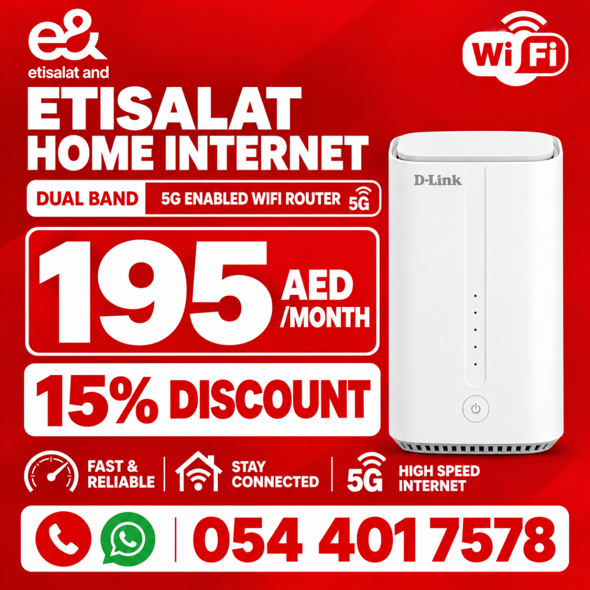 High-Speed Etisalat Wi-Fi Device 15% discount