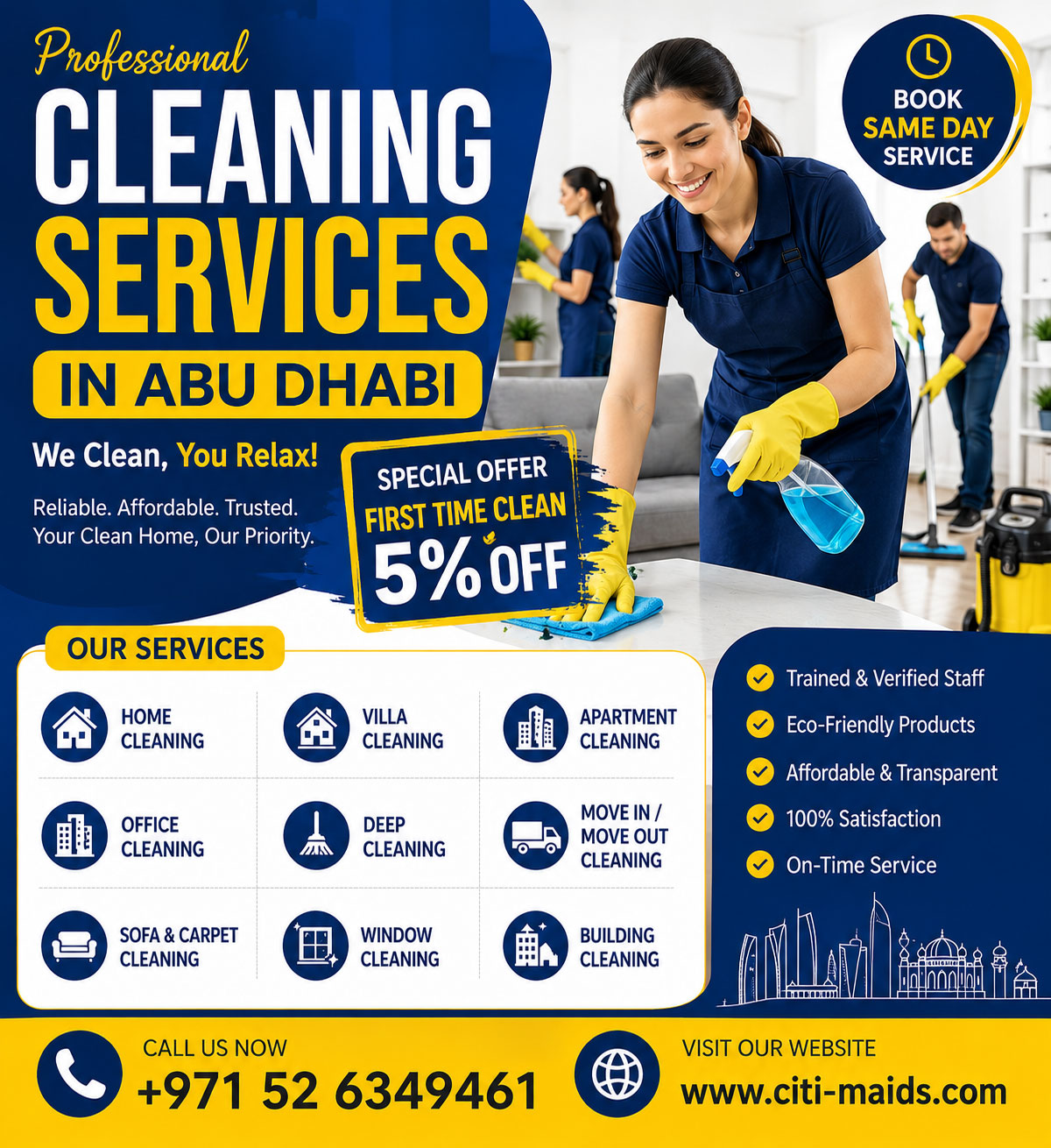 Professional cleaning services in Abu Dhabi