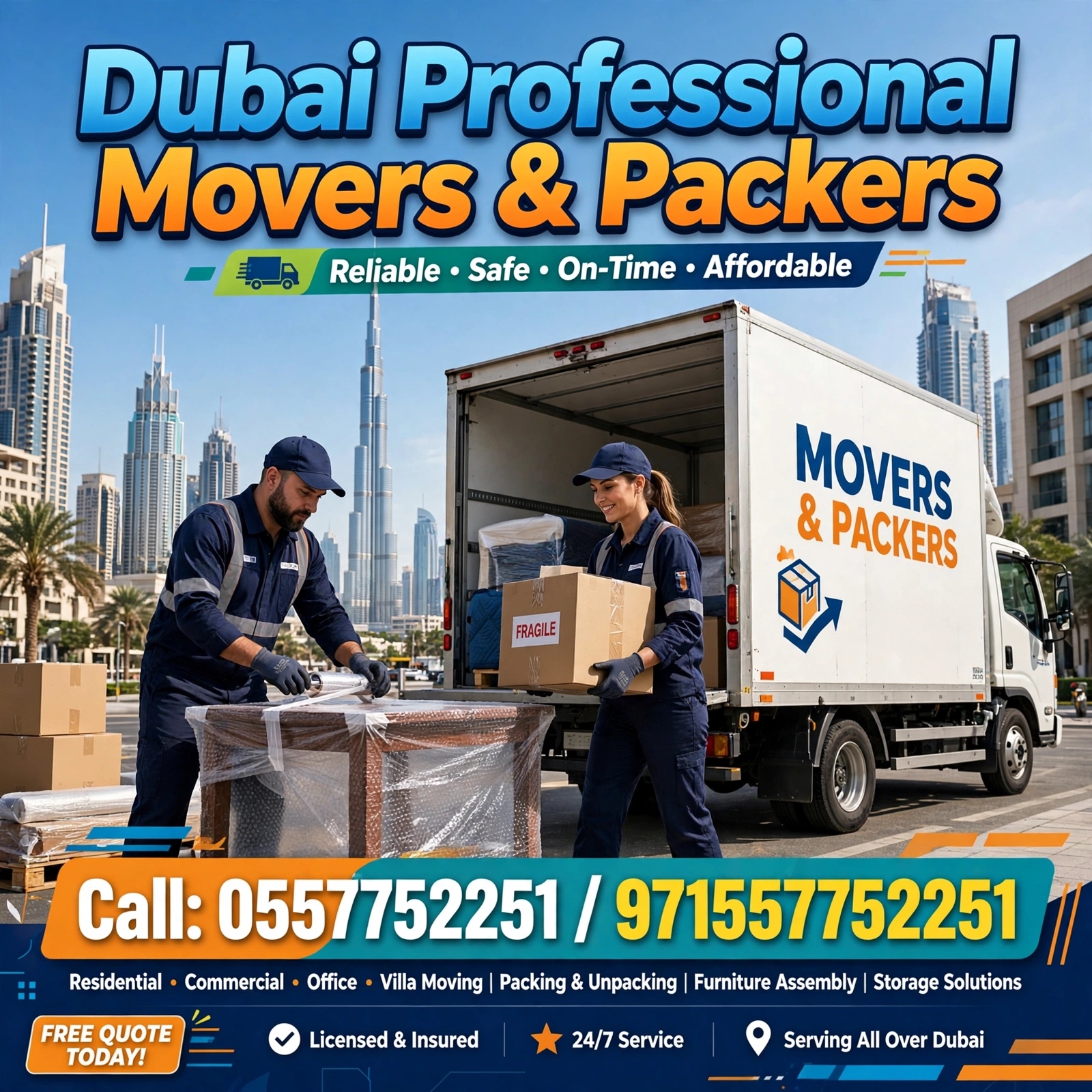 Professional movers and packers services