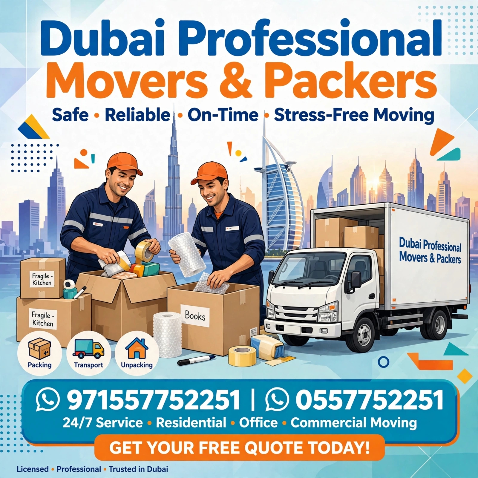 Dubai professional movers packers 