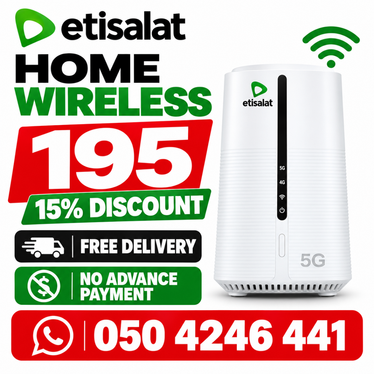 Etisalat home wifi internet service | Free delivery | Unlimited data 