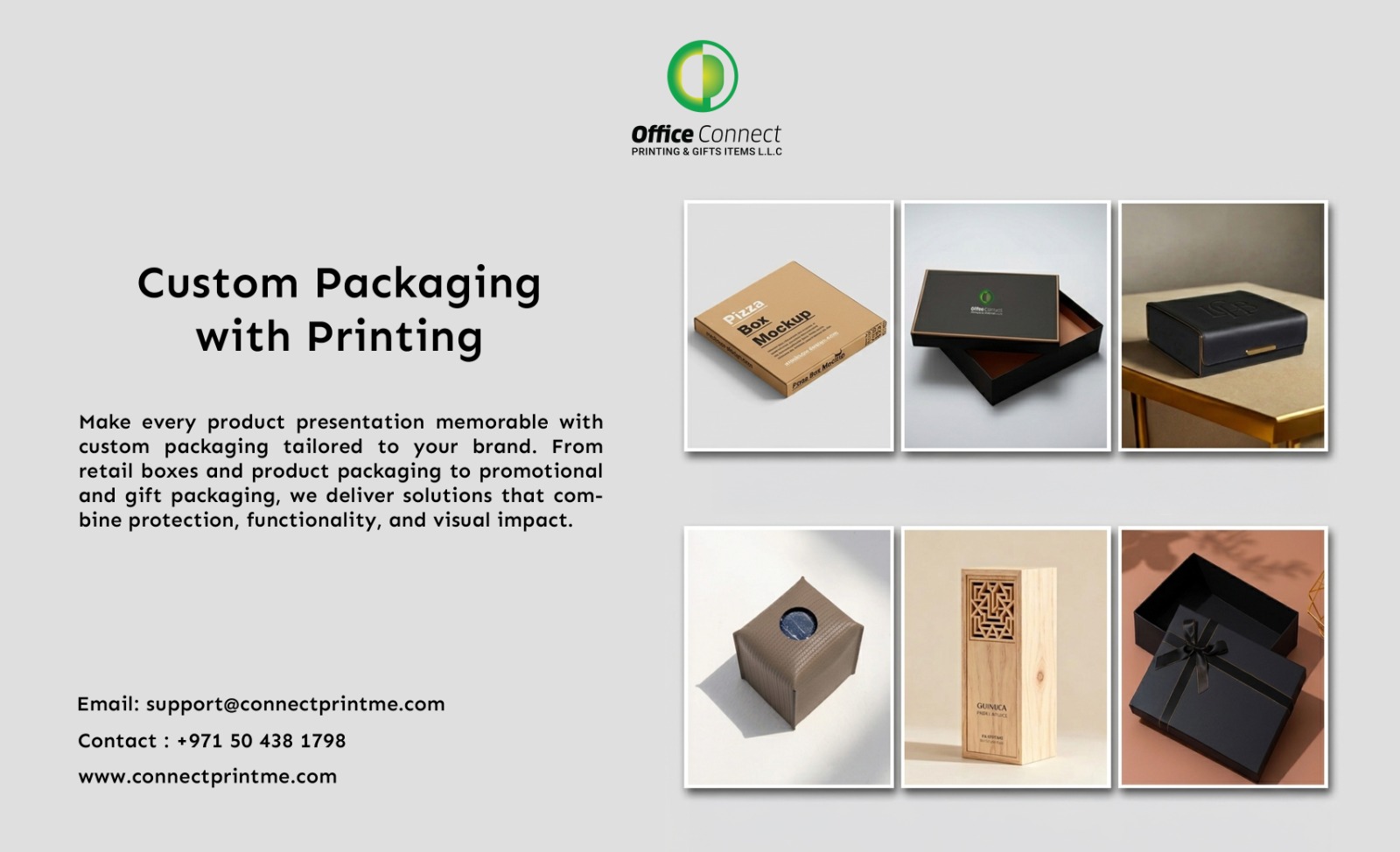 Custom Packaging & Gift Boxes in UAE – ConnectPrint