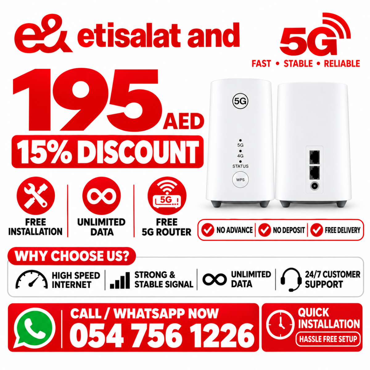 Etisalat new offer 15% discount for all customers all over UAE