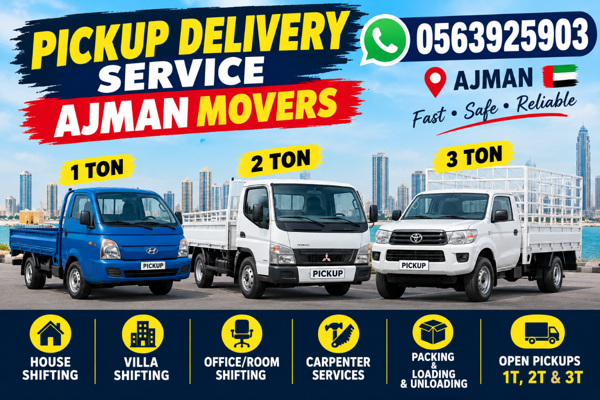 Pickup delivery service - Ajman Movers