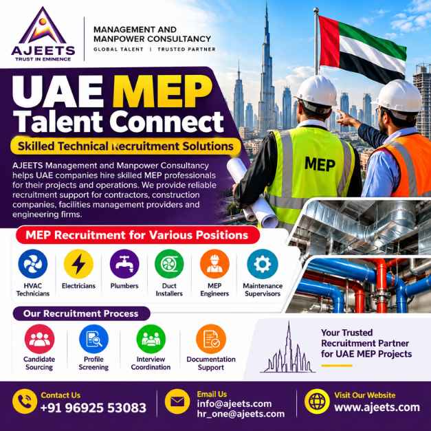 UAE MEP Talent Connect – Skilled Technical Recruitment Solutions