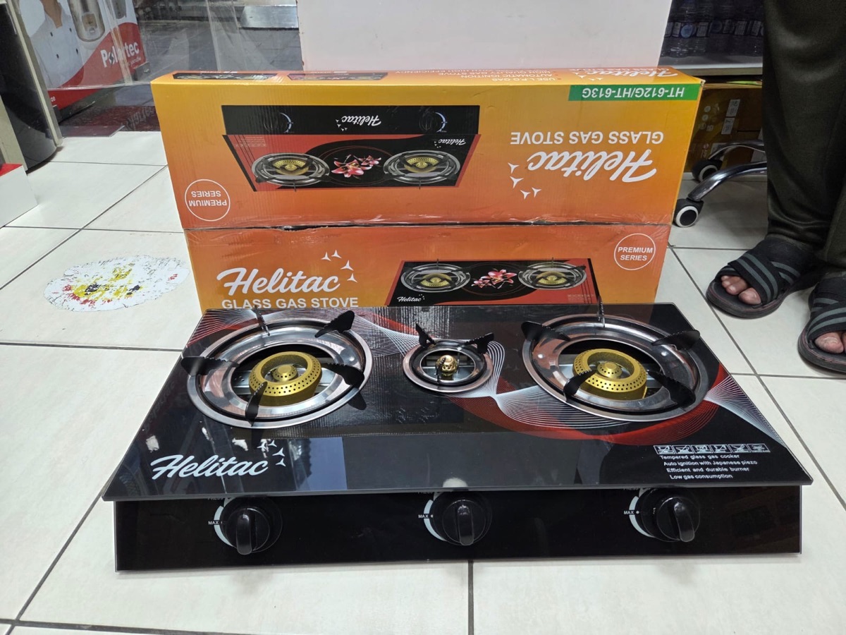 Helitac glass gas stove