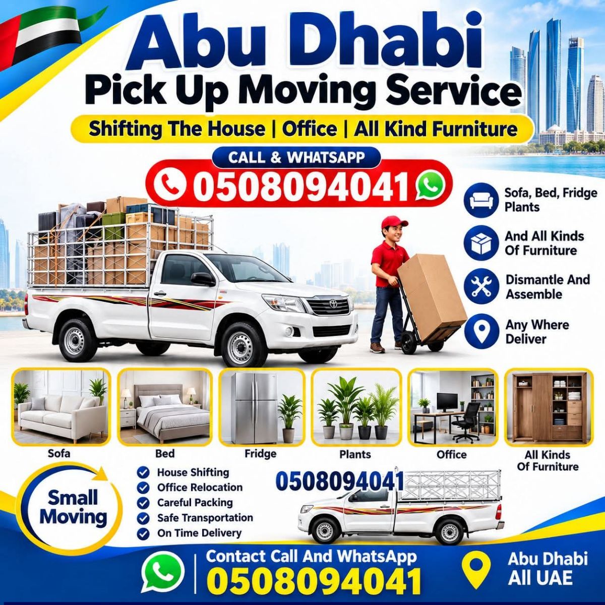Abu Dhabi pick up moving service