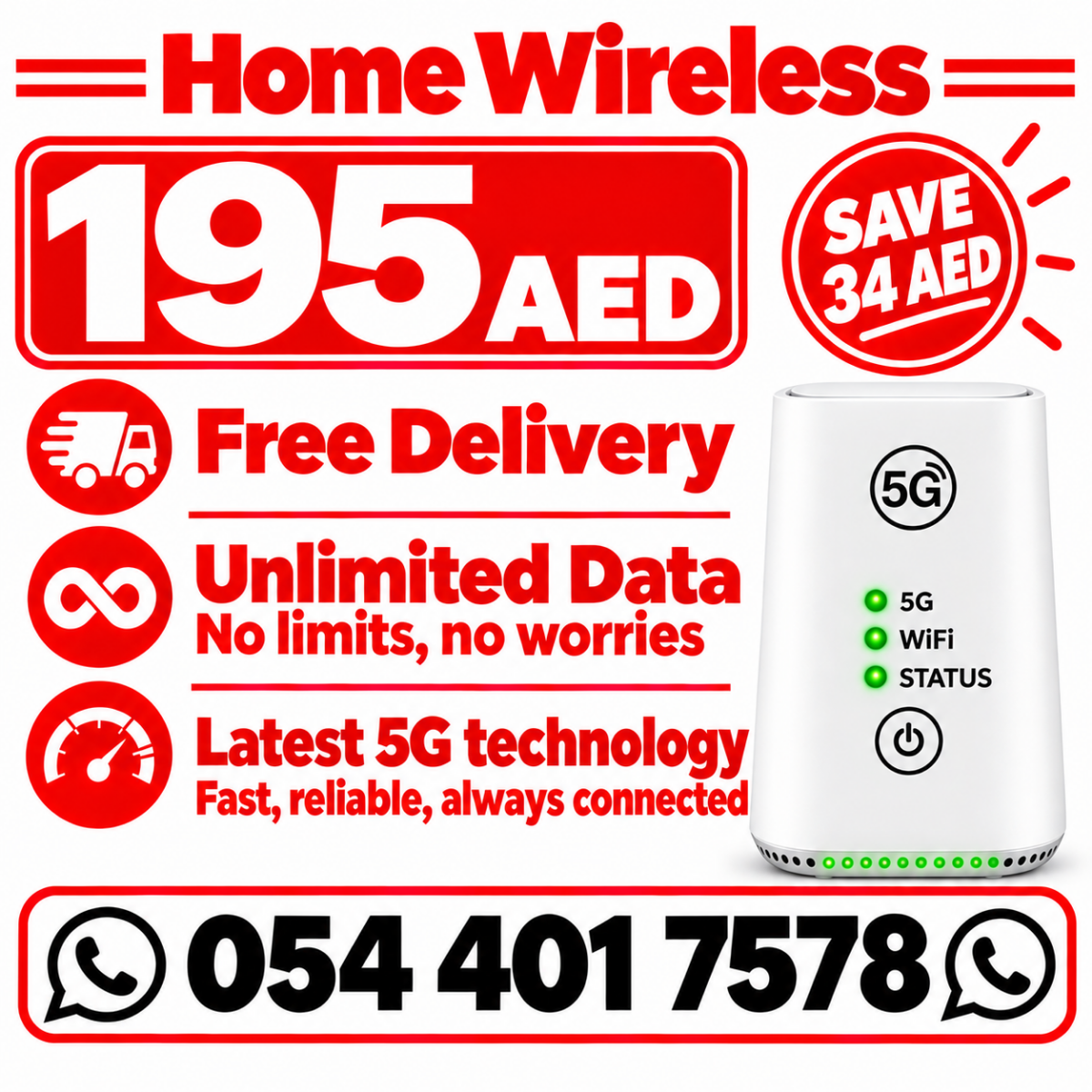Etisalat home wifi internet service 15% discount 