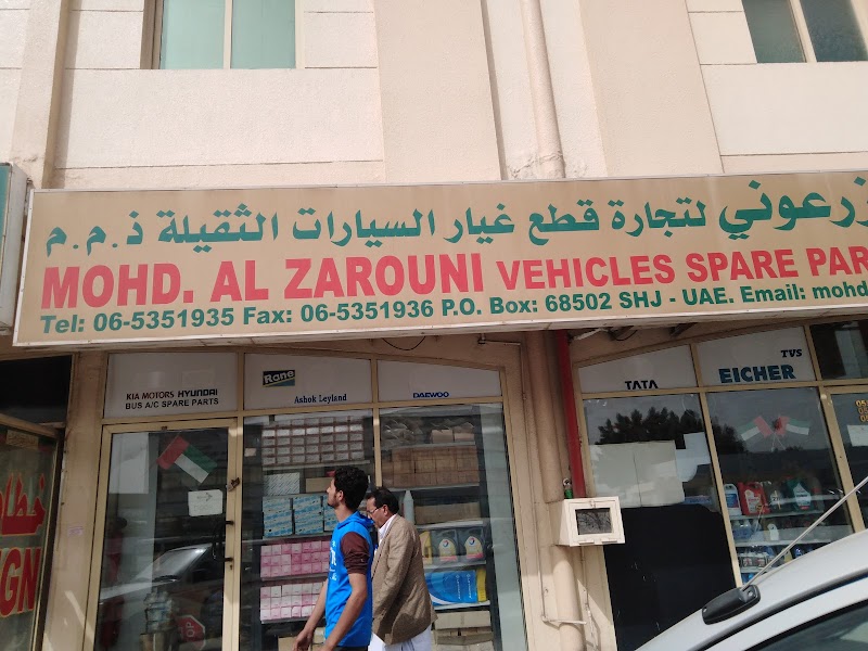 Mohd Al Zarouni Vehicles Spare Parts Trading LLC — Marine Vehicle Parts Accessories in Sharj...
